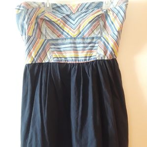 Strapless boho dress